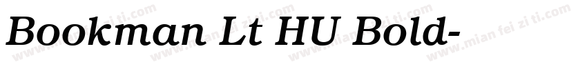 Bookman Lt HU Bold字体转换
